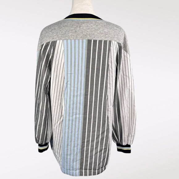 BCBGMAXAZRIA Striped Sleeve Sweater Top Oversized XS - Picture 4 of 11